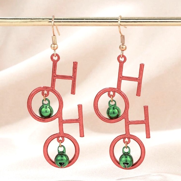 Ho Ho Christmas Earrings - Picture 2 of 6
